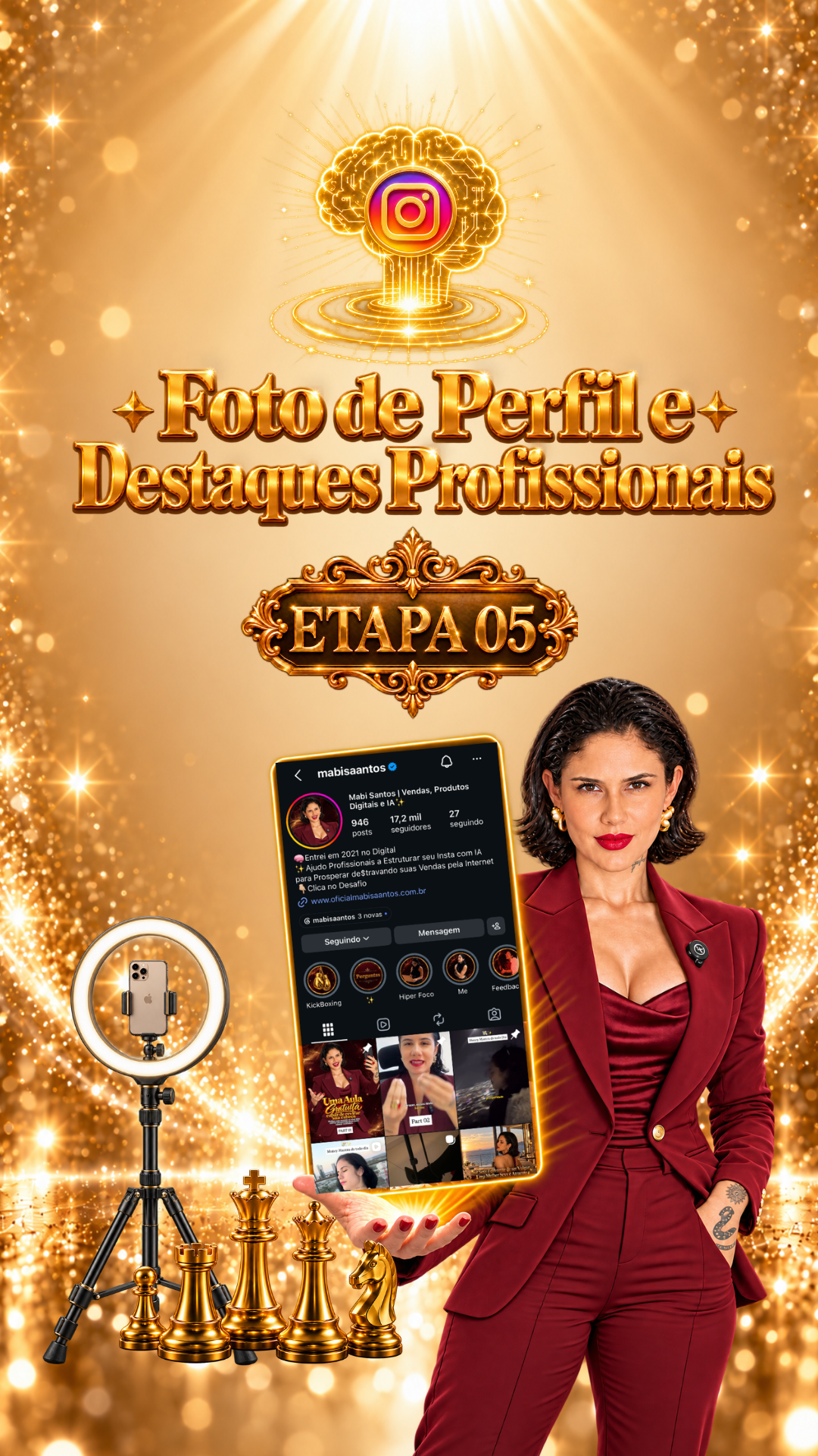 Etapa 05 — Foto de Perfil e Destaques Profissionais
